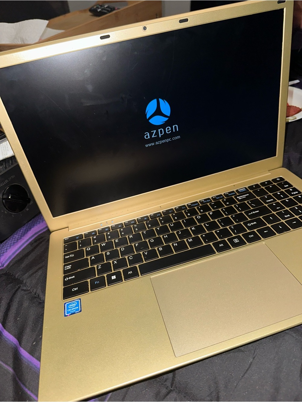 Gold Laptop Computer - Sleek Portable Notebook - Picture 2 of 4